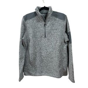 Eddie Bauer Men’s 1/4 Zip Pullover Sweater Fleece Gray Size Medium - EUC